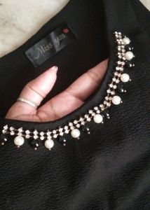 New Fancy Party Wear Black Crop Top