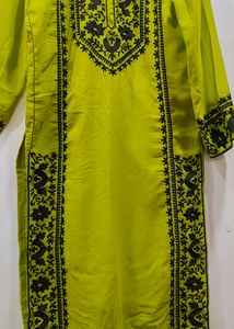 Embroidery Kurti Set With Printed Dupatta