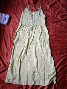 Green Embroidered Sundress