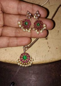 Elegant Pendant and Earring Set
