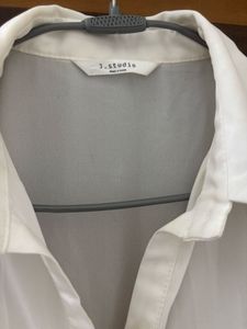 White Sheer Button-Down