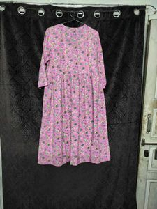 Floral Print Pink Kurta/Dress