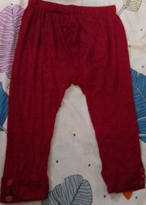 Red Capree Style Leggings