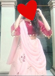 Elegant Maroon &amp; Pink Floral Dress 10/10