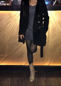 Winter Dark Grey Mini Dress