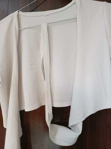 Stylish White Tie Up Crop Top