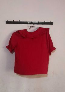 Red cute pintresty korean top