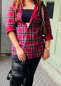 Oversized Check Shirt