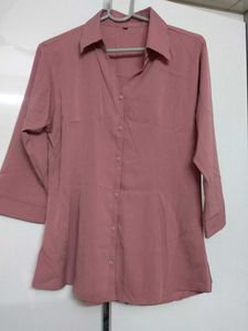 Peach Colour Shirt For Office Wear Or Fomal Occasi