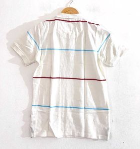 ITH White &amp;YellowStriped Polo Shirt - New with Tag
