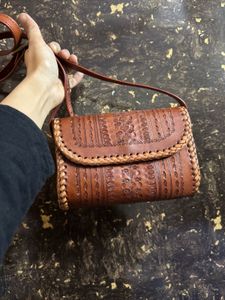 Vintage Leather Crossbody Bag