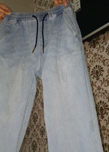 Light Wash Denim Joggers