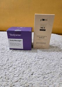 Bodywise Scalp Massager &amp; Plum hair growth serum