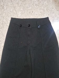 Wide Leg Black Trousers