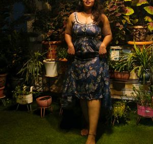 botanical print dress
