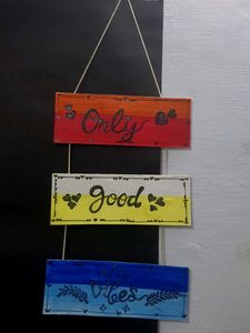 Handmade 'Only Good Vibes' Wall Hanging