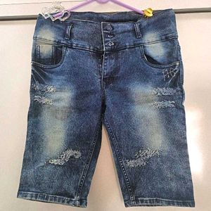 Denim Bermuda Shorts