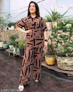 Brown Printed Co-ord Set