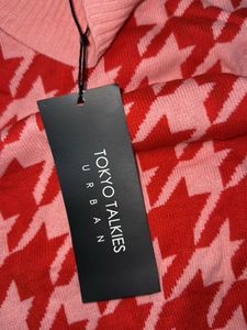 Houndstooth Turtleneck Sweater