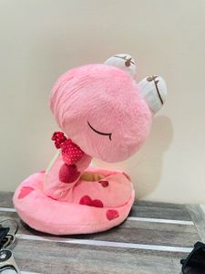 🐍💖 Adorable Pink Snake Plush Toy – Heart-Filled
