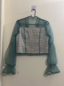 Stylish Sheer Sleeve Top