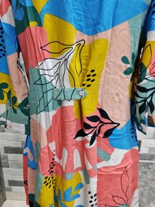 Abstract Print Tunic Top