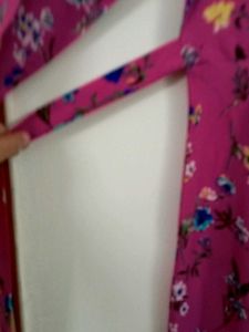 New Pink Floral Print Dress