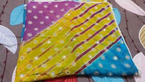 Multi Color Lahariya Saree