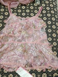 Floral Lace Mesh Top
