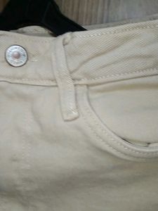 Beige Denim Jeans