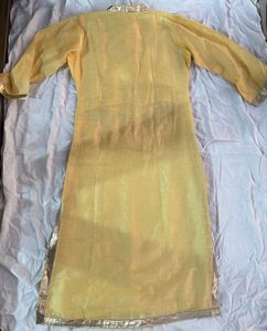 Embroidered Work Heavy Yellow Kurti