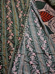 Green Embroidered Anarkali Suit Set