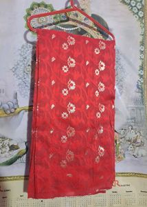 Red Floral Design Saree