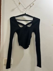 ONLY Black Ribbed Top