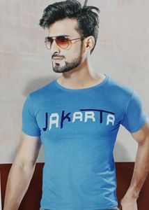 Blue &#39;Jakarta&#39; T-Shirt