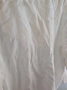 AND White Cut Work  Top