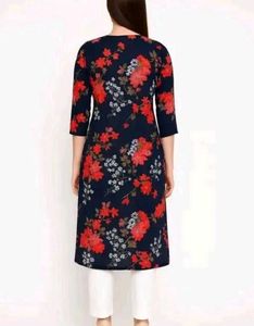 Plus Size Floral Printed Kurta