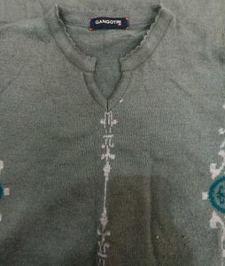 Elegant Grey Kurti with Embroidery