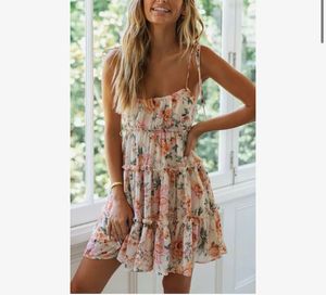 Aesthetic floral mini dress- Boho Themed