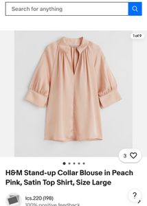 H&amp;m pink blouse