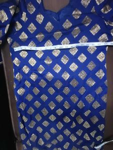 Elegant Blue & Gold Kurta