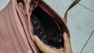 Pink Quilted Crossbody Bag