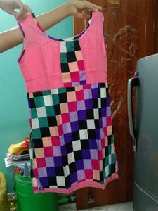 Pink Kurti 2 Side Cut