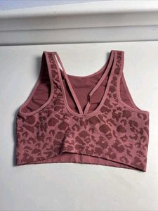 Animal Print Sports Top Gym  Bra