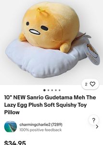 Gudetama Plush - Lazy Egg!