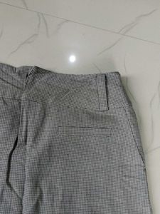 Checked Mini Skirt with Cargo Pockets