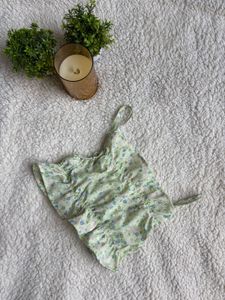 Floral Ruched Crop Top