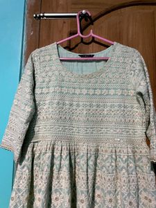 Libas Chikankari A-line Kurta Women
