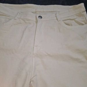 Beige Casual Jeans  Pants