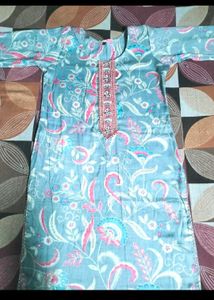 Elegant Floral Print Kurta